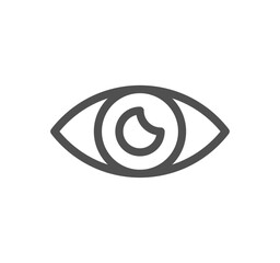 Obraz premium Eye related icon outline and linear vector.