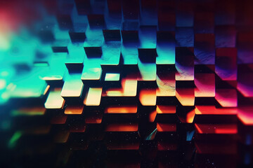 Abstract Futuristic Metallic Multicolored Background. Generative AI