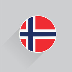 norway national flag button 3d, norway national flag vector icon design