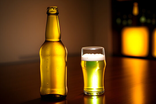 Beer bottle transparent
