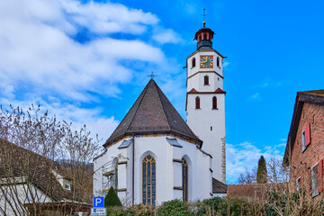 Protestant town church of Peter and Paul in the Old Town of Blaubeuren near Ulm, Baden-Württemberg, Germany, Europe.