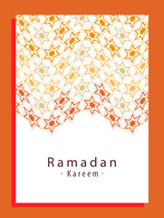 Ramadan greeting card with wavy decor