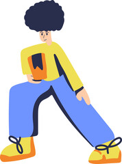 Flat Courier Illustration