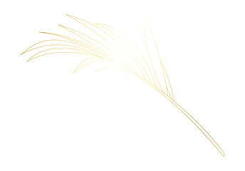 Gold palm leaf illustration