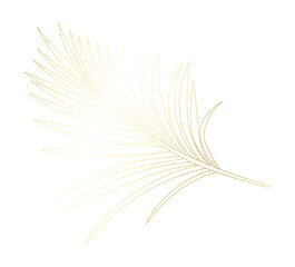 Gold palm leaf illustration