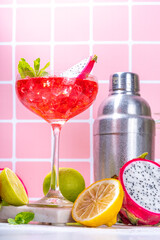 Pitahaya or dragon fruit Martini