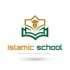 Islamic School Logo for Islam Education Vector Image