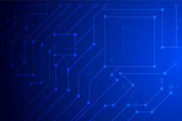 Dark blue background with a white lines and dots that says'tech'on it