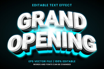Grand Opening 3d editable text effect