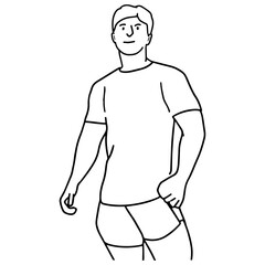 Sketch of Man & Gym Enthusiast