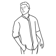 Sketch of Man & Gym Enthusiast