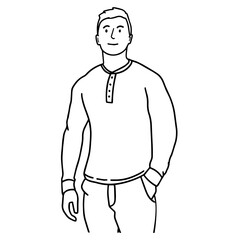 Sketch of Man & Gym Enthusiast