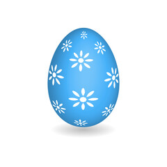 The colorful Easter egg is painted with various festive ornaments.