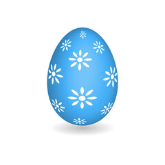 The colorful Easter egg is painted with various festive ornaments.