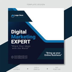 Vector digital marketing expert social media post and template design