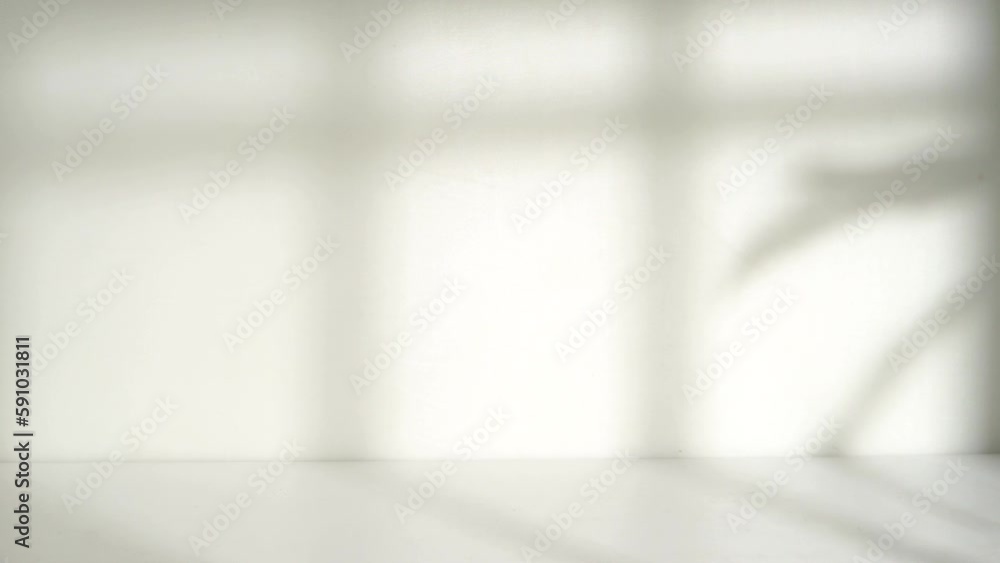 Poster soft window shadow for product presentation. natural room with light overlay