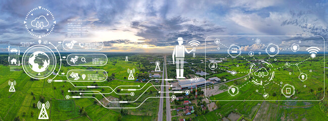 Scenery of a rural area where telecommunication antenna will be developed to amplify the connection signal using environmentally friendly technology.