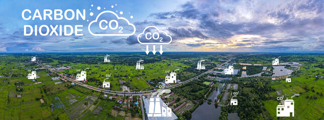 The large community scenery filled with industrial plants and carbon dioxide emissions is a cause of great concern for environmentalists.