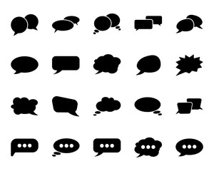 chat bubble vector icon with multiple options and editable