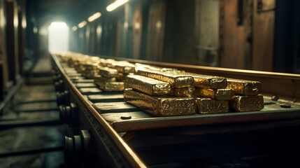 Gold bars. Generative Ai