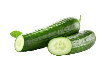 Cucumber isolated on transparent. generative Ai