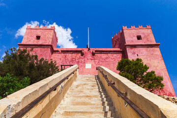 Stairs to the Saint Agathas Tower. Mellieha, Malta