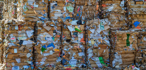 balles de déchets papier pour le recyclage