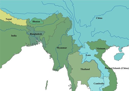World map classic style grid latlong
