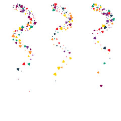 Colorful Leaf Vector White Background. Yellow Confetti Poster Card. September Foliage Backdrop. Green Confetti Texture.