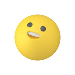 Emoji yellow smiley fun character laughing flying head cyberspace communication 3d icon vector