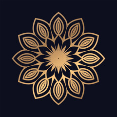 Golden luxury Round gradient mandala background