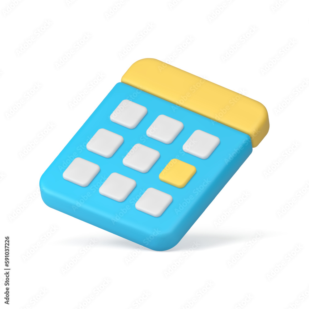 Poster schedule date mark cyberspace notification time management deadline business planner 3d icon vector