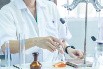 Fototapeta premium Science laboratory research and development concept.