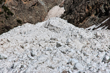 The glacier of Kalam valley in Himalayas, Pakistan