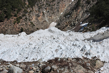 The glacier of Kalam valley in Himalayas, Pakistan