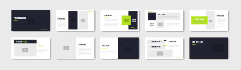 Business presentation template design. Minimalis, modern and keynote vector illustration