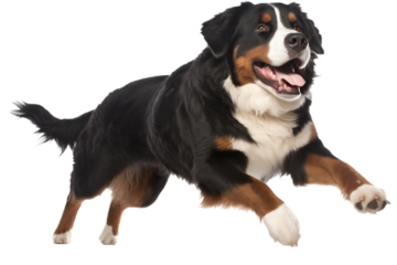 bernese mountain dog isolated on white background