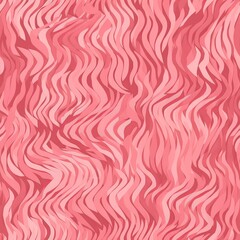 Seamless pink tiger fur fabric design with striped textures and animal patterns like tiger stripes and zebra. AI generation.