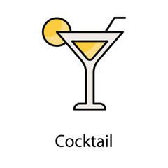 Cocktail icon. Suitable for Web Page, Mobile App, UI, UX and GUI design