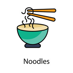 Noodles icon. Suitable for Web Page, Mobile App, UI, UX and GUI design