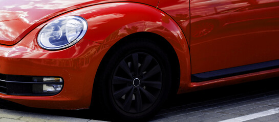 Obraz na płótnie Canvas classic red mini car