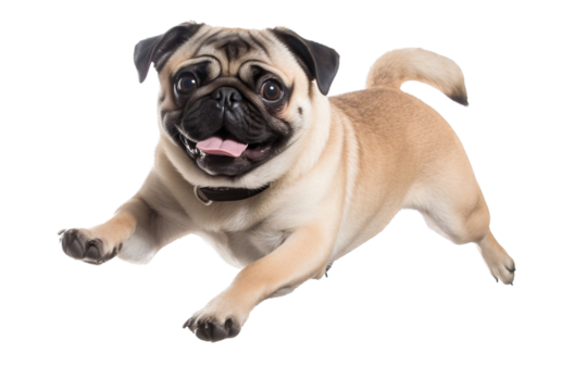 pug dog isolated on white background