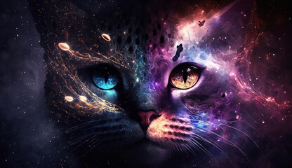 Beautiful Cat Abstract Background. Abstract Light Background. Abstract 3D Background. Gradient design element for Wall art, backgrounds, banners, wallpapers, posters and covers.