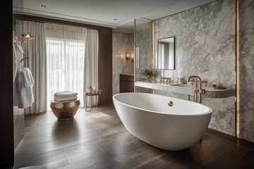 Fototapeta na wymiar Luxurious Bathroom: A Space to Unwind and Recharge