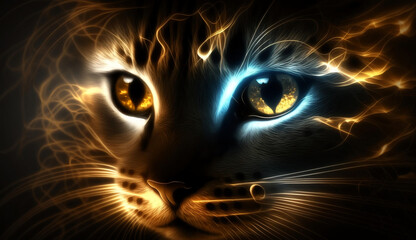 Beautiful Cat Abstract Background. Abstract Light Background. Abstract 3D Background. Gradient design element for Wall art, backgrounds, banners, wallpapers, posters and covers.