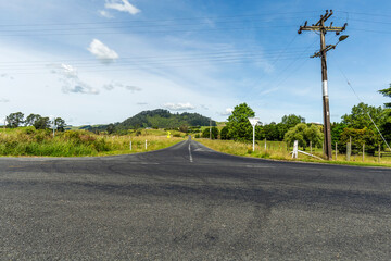 Meeting point of rural roads in New Zealand