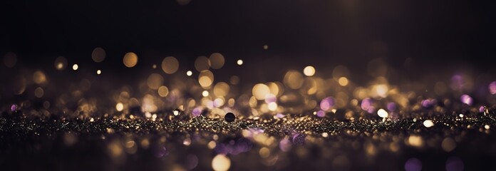 golden sparkles with a bokeh background. Generative AI