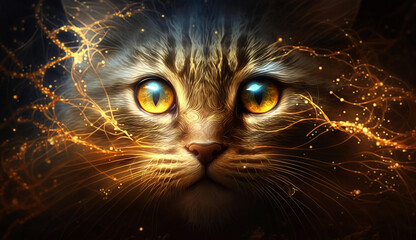 Beautiful Cat Abstract Background. Abstract Light Background. Abstract 3D Background. Gradient design element for Wall art, backgrounds, banners, wallpapers, posters and covers.
