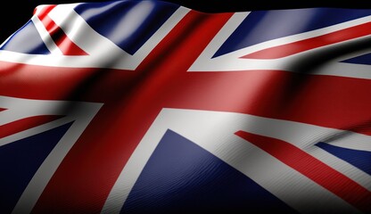 Pixar Style: A Close-Up of the British Flag with a Grungy Effect
