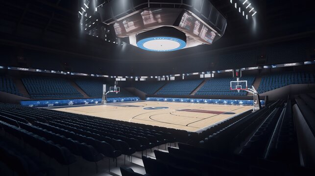 basketball stadium. arena generative ai